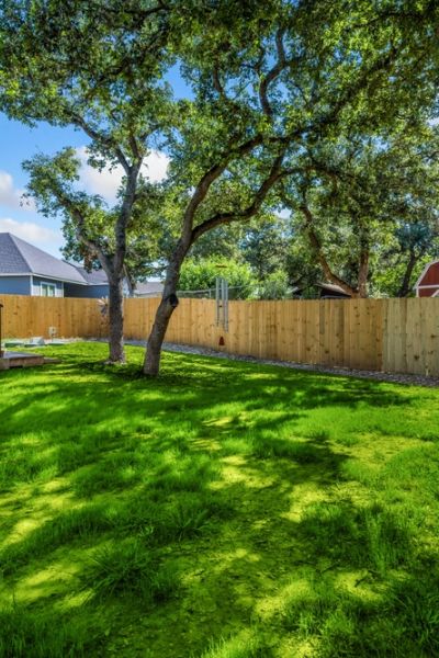 beautiful houston fenced backyard