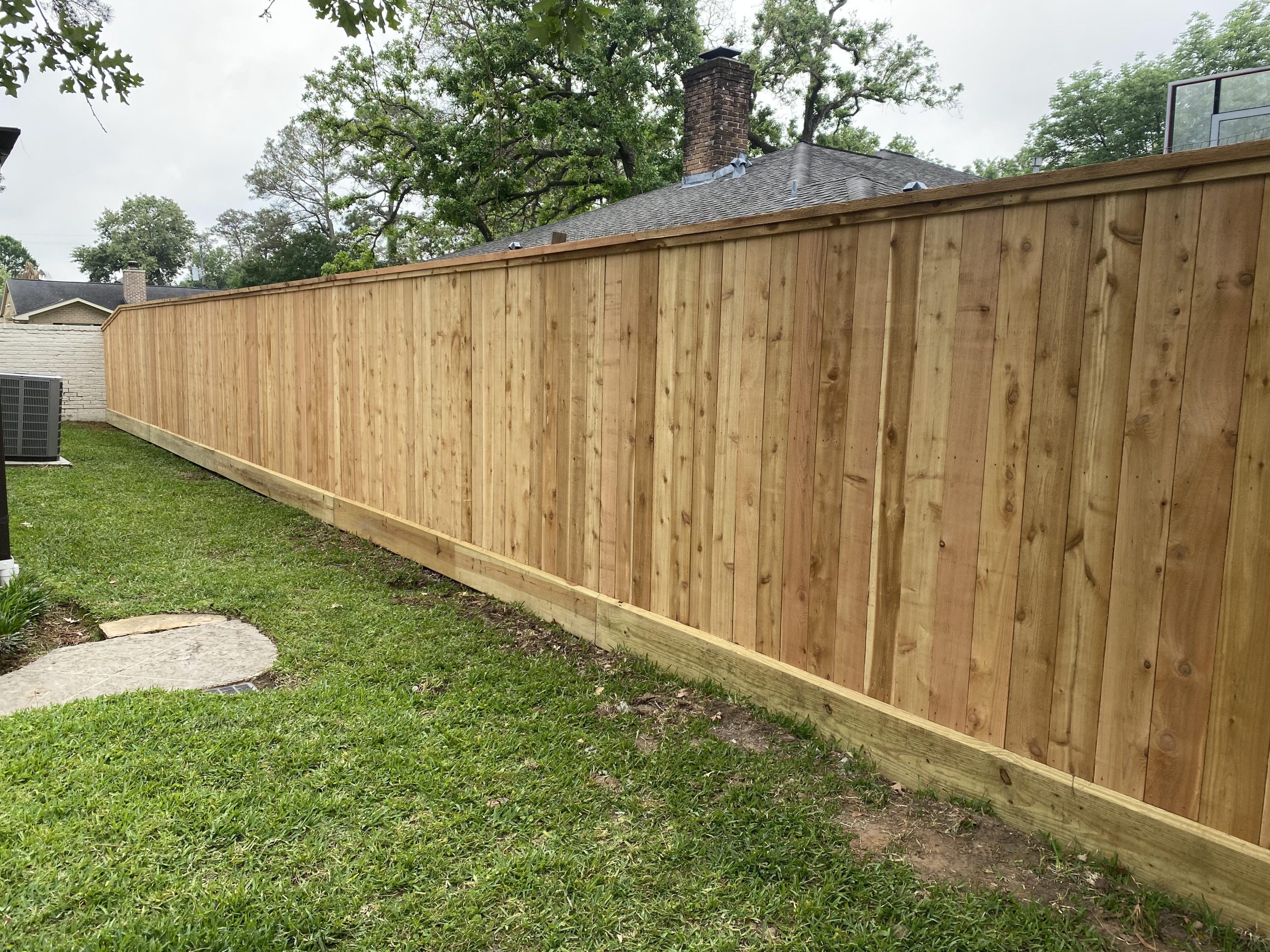 wood fence installation